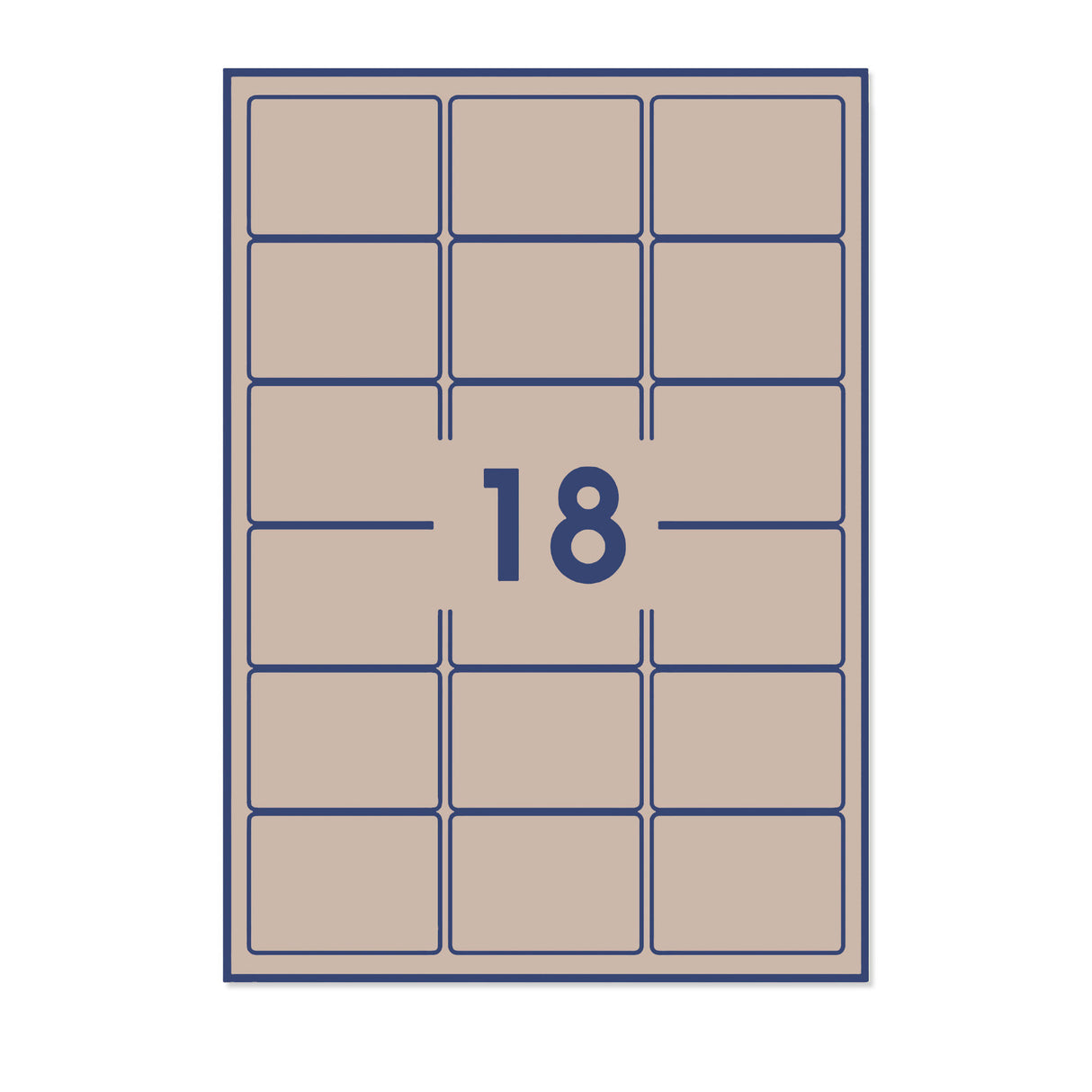 Rektangulära självhäftande etiketter