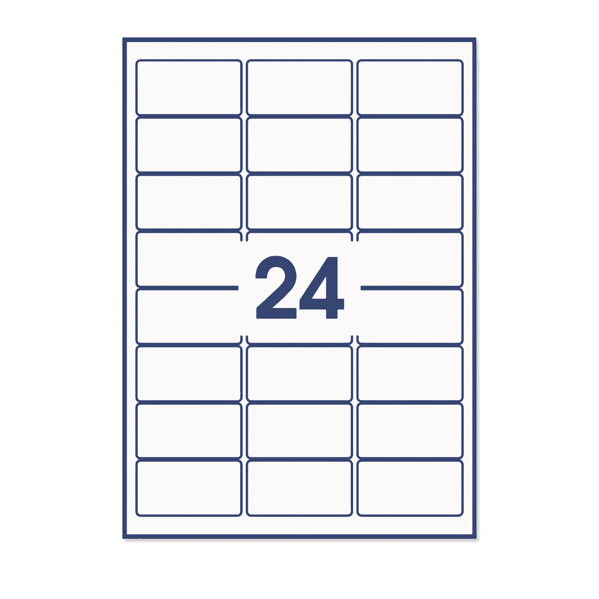 Rektangulära självhäftande etiketter