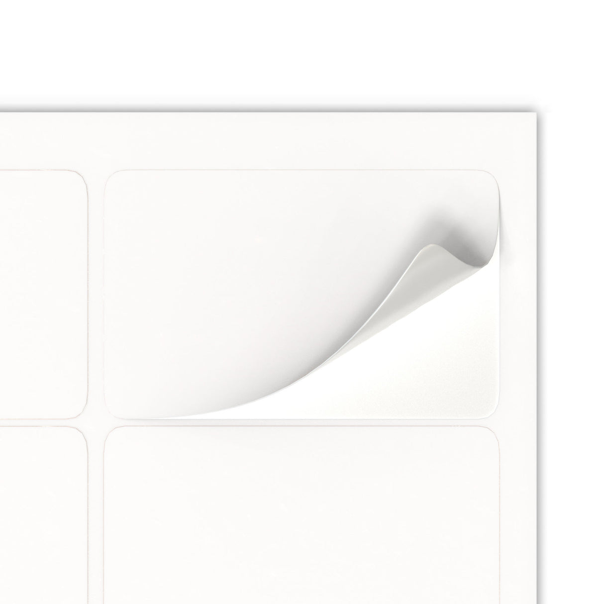 Rektangulära självhäftande etiketter