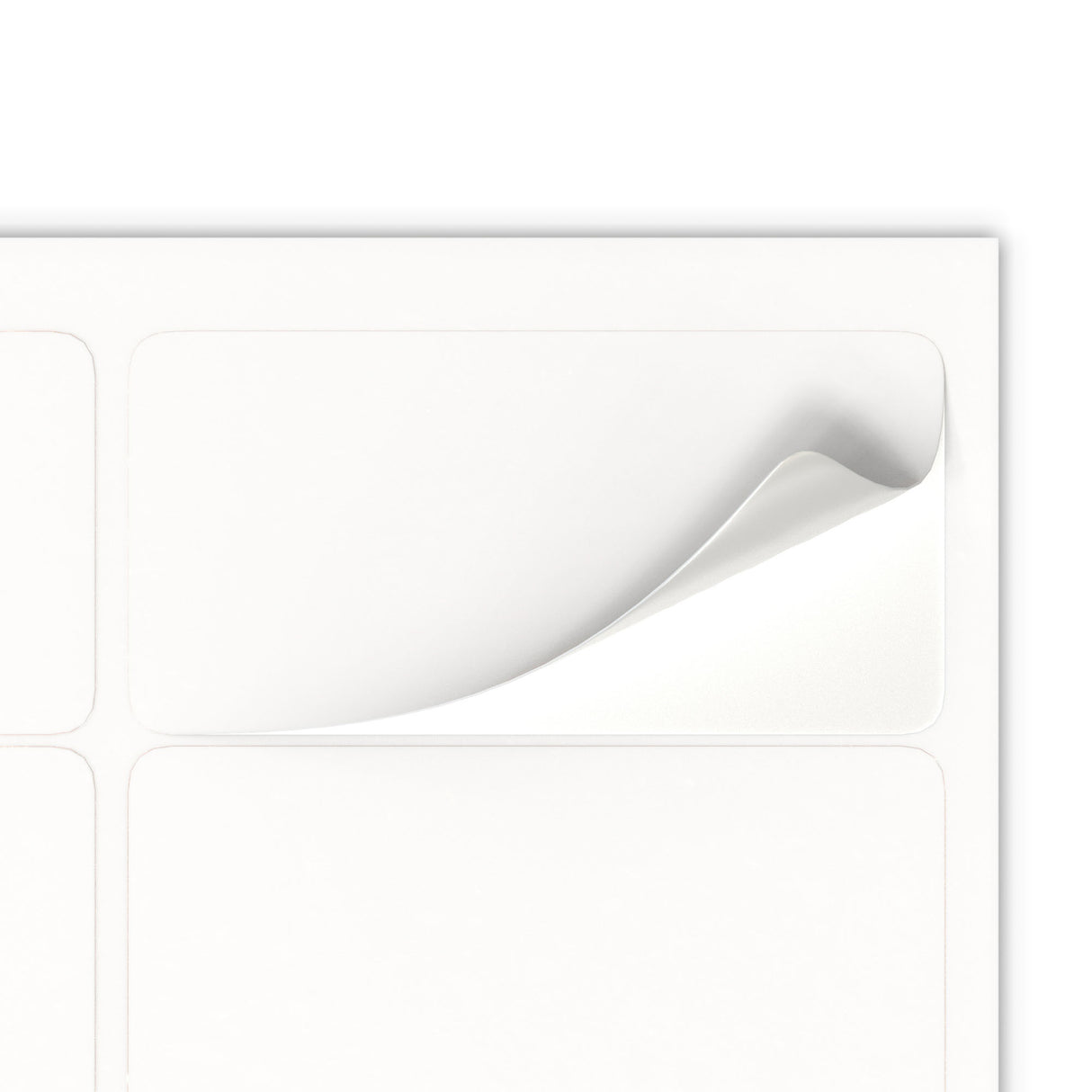 Rektangulära självhäftande etiketter