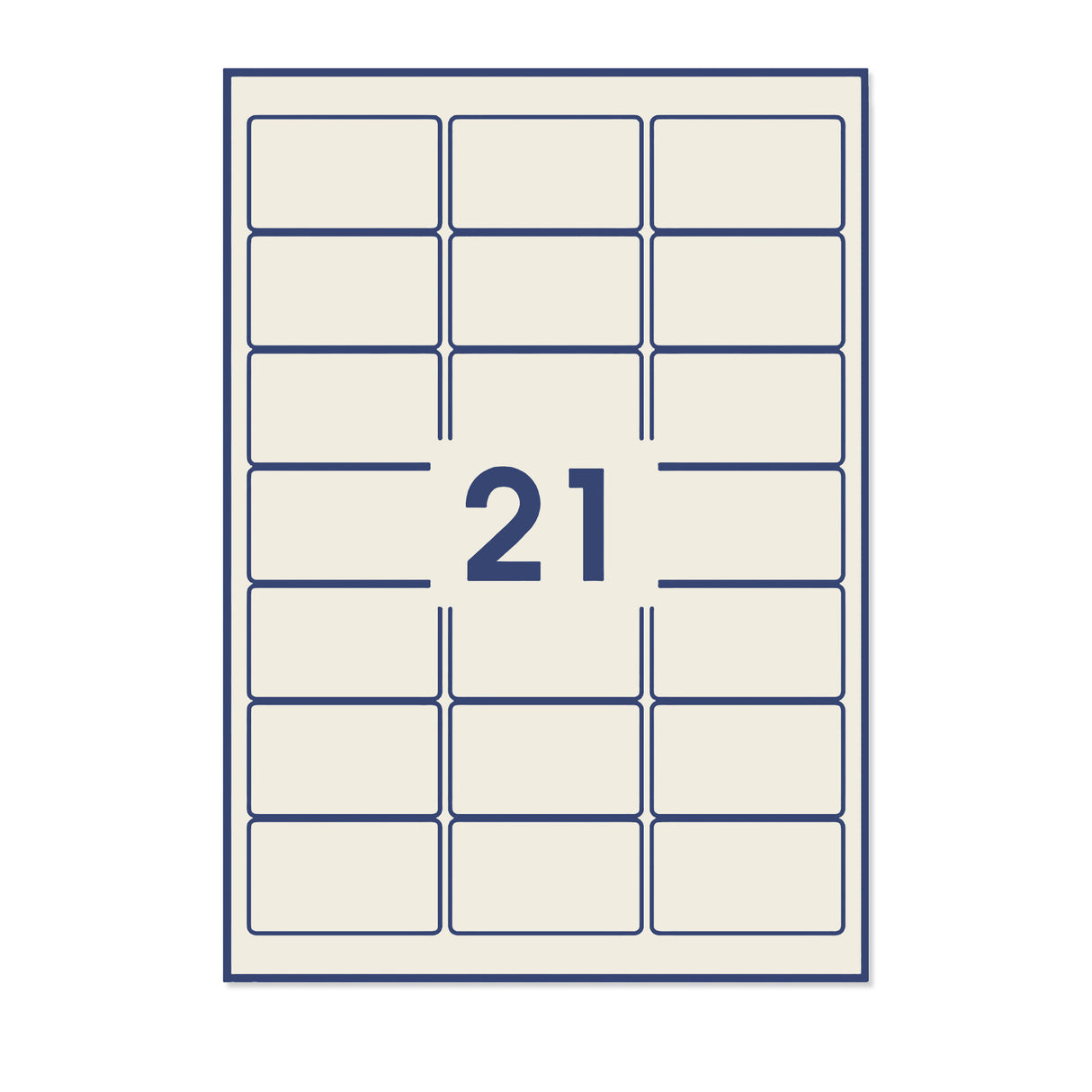 Rektangulära självhäftande etiketter