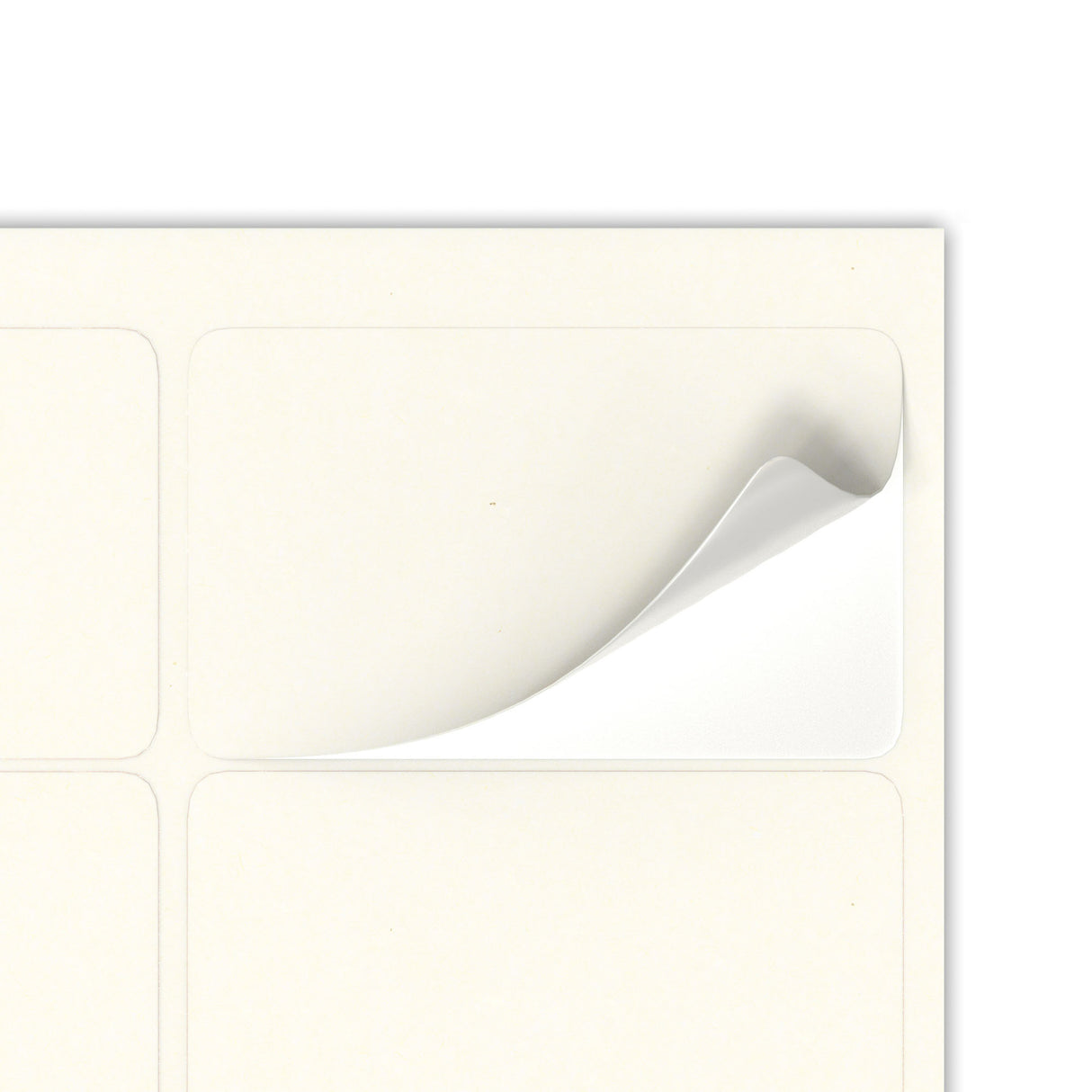 Rektangulära självhäftande etiketter