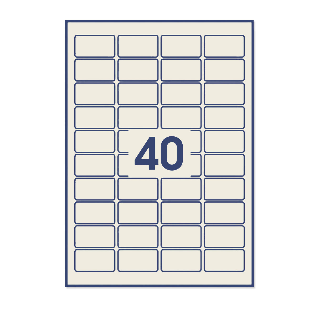 Rektangulära självhäftande etiketter