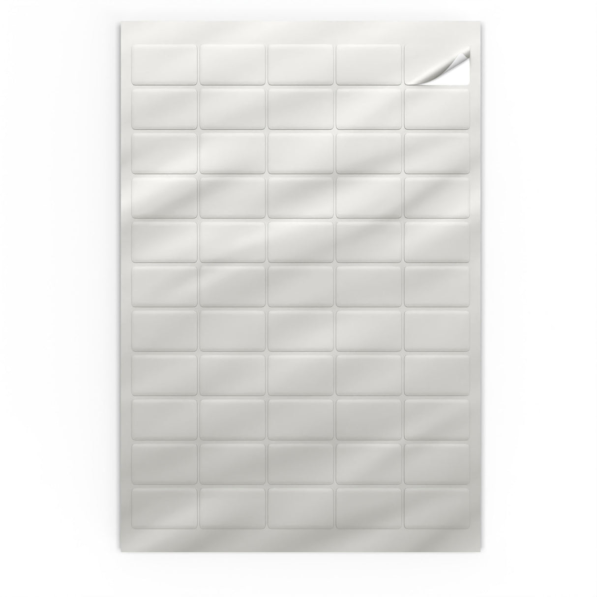 Rektangulära självhäftande etiketter