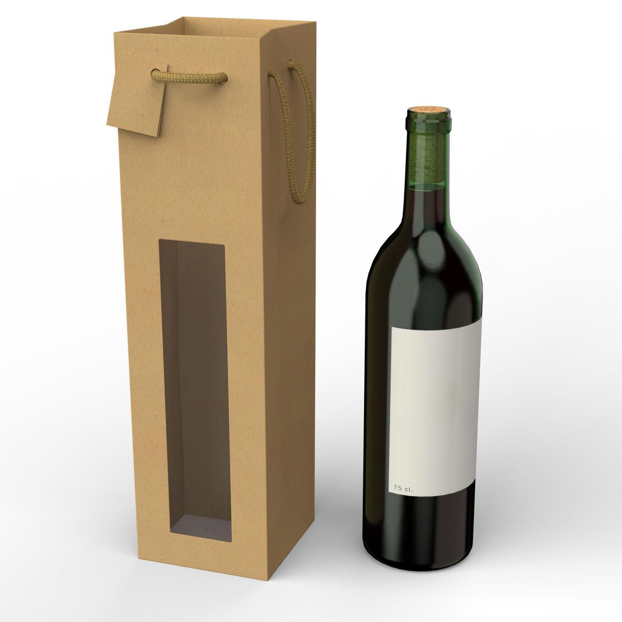 Påsar i kraftigt papper för vinflaskor (75 cl.)