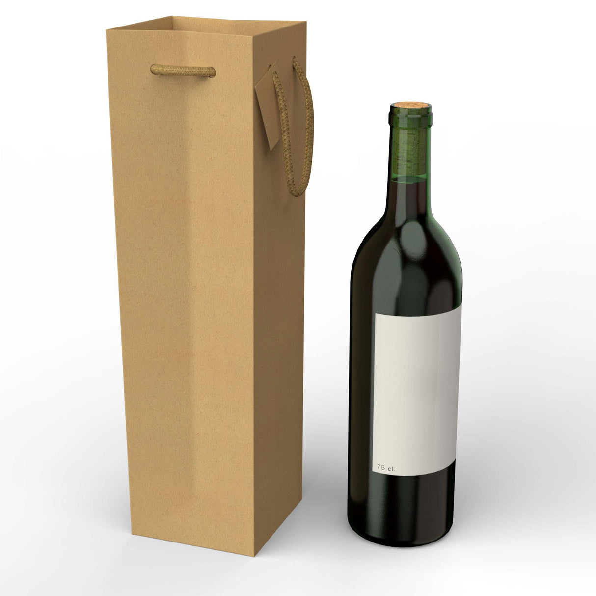 Påsar i kraftigt papper för vinflaskor (75 cl.)