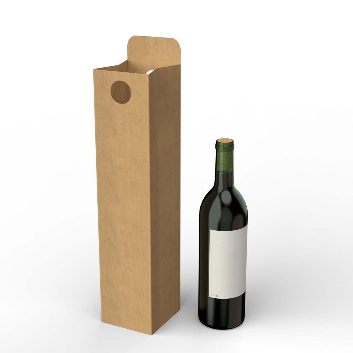 Kartonglåda vinflaska (75 cl.)