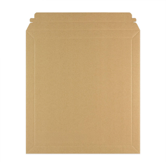 Manila Brown Peel & Seal Rigid Board Mailers Envelope (370 x 340mm)