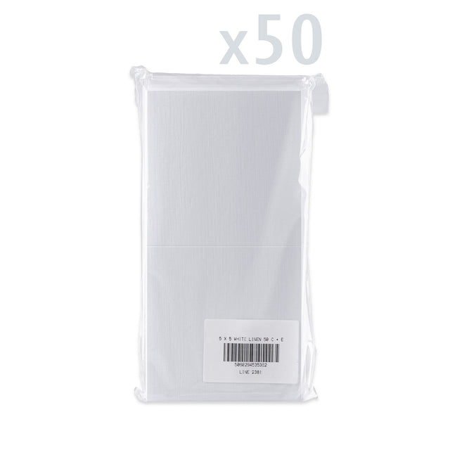 Linen Cards & Envelopes Packs White 130 x 260 x 30 mm