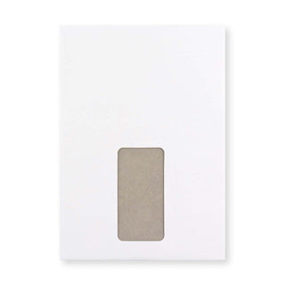 Vitt Kuvert med Kartongbakstycke - Fönster 229x162 mm (C5)