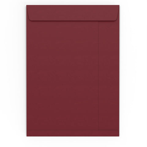 Burgundy envelopes Burgundy 324 x 229 mm (C4) Peel and Seal
