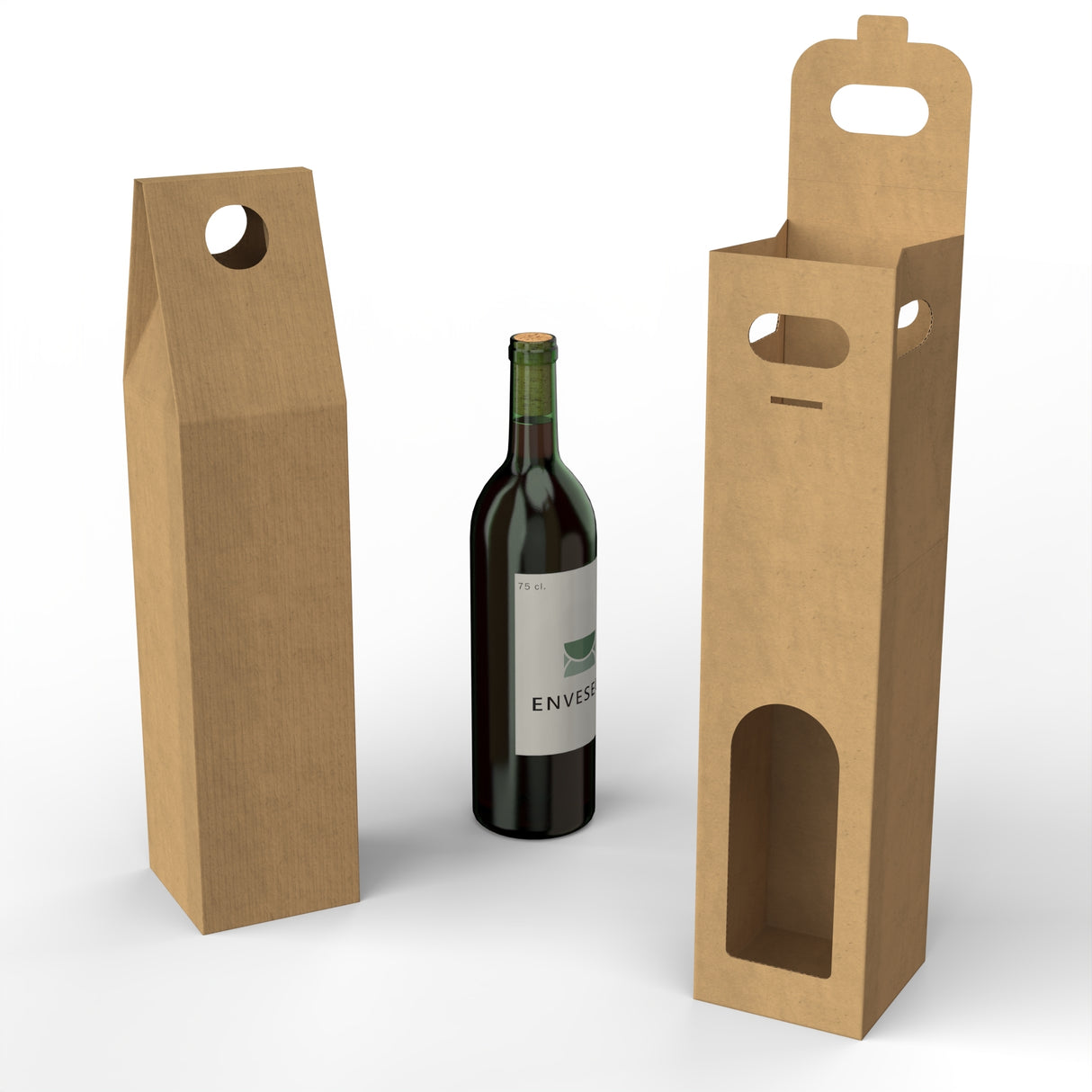 Kartonglåda vinflaska (75 cl.)