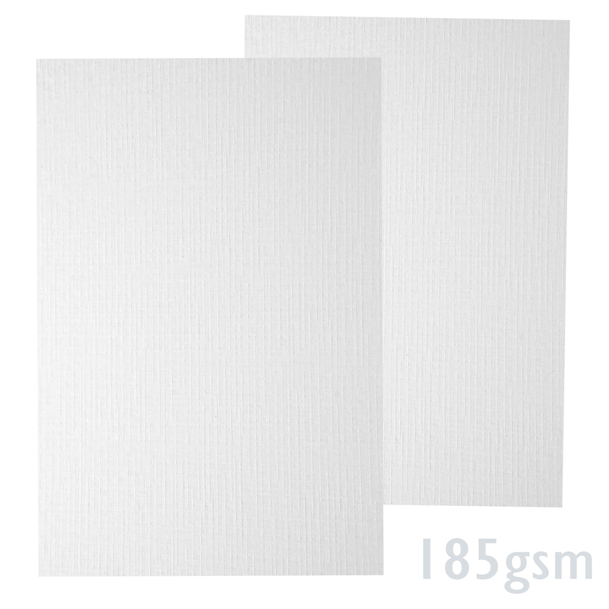 Vitt räfflat papper 185g/m²