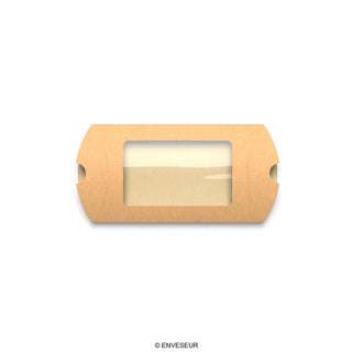 Kraft-kuddlådor med fönster