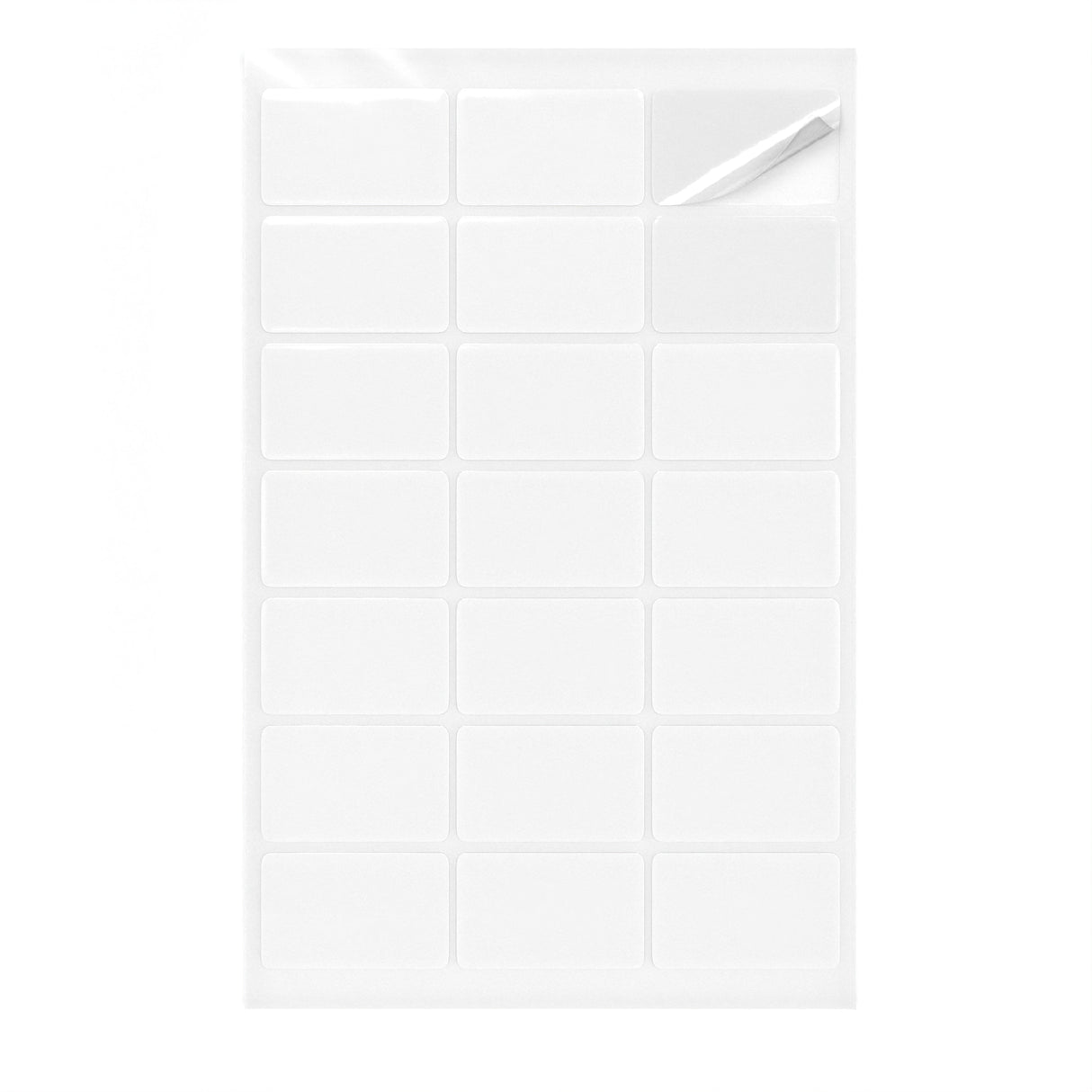 Rektangulära självhäftande etiketter