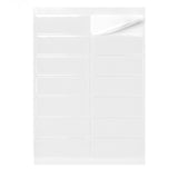 Rektangulära självhäftande etiketter