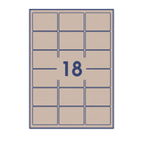 Rektangulära självhäftande etiketter