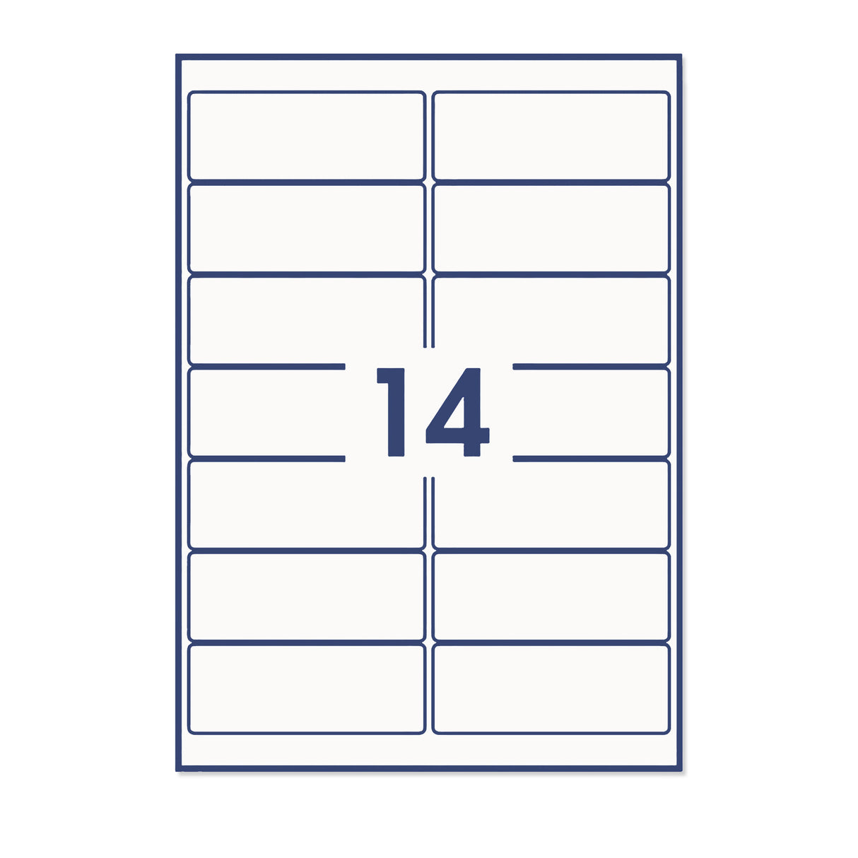 Rektangulära självhäftande etiketter