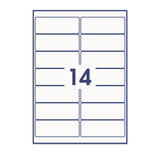 Rektangulära självhäftande etiketter