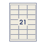 Rektangulära självhäftande etiketter