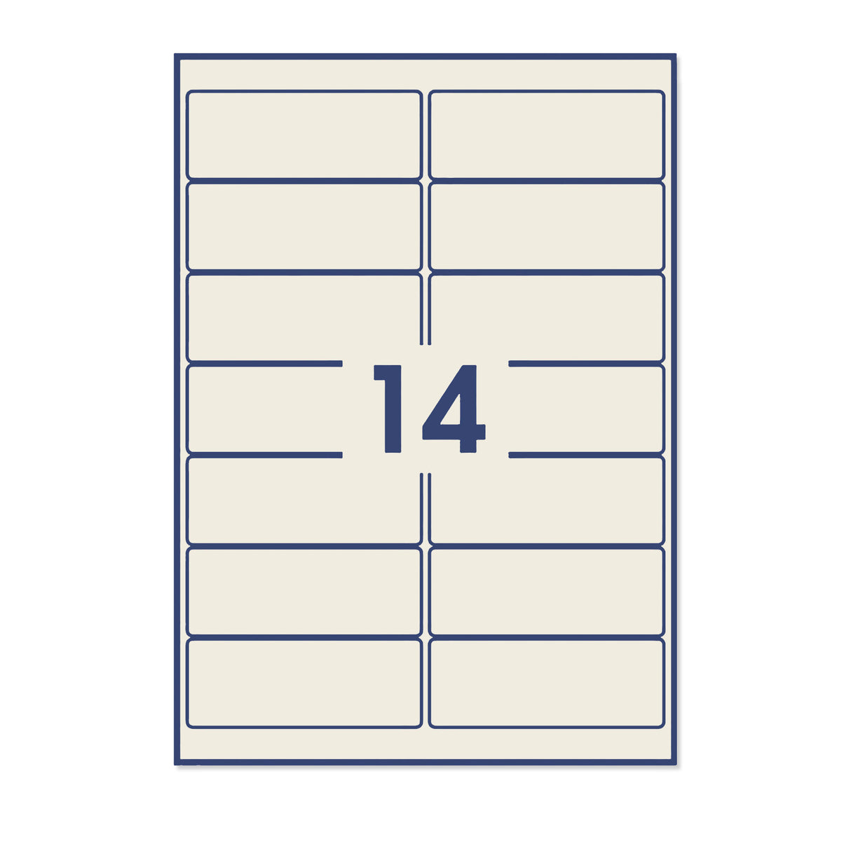 Rektangulära självhäftande etiketter