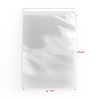 Cello Bags (Non-Header) Clear 325 x 234 mm