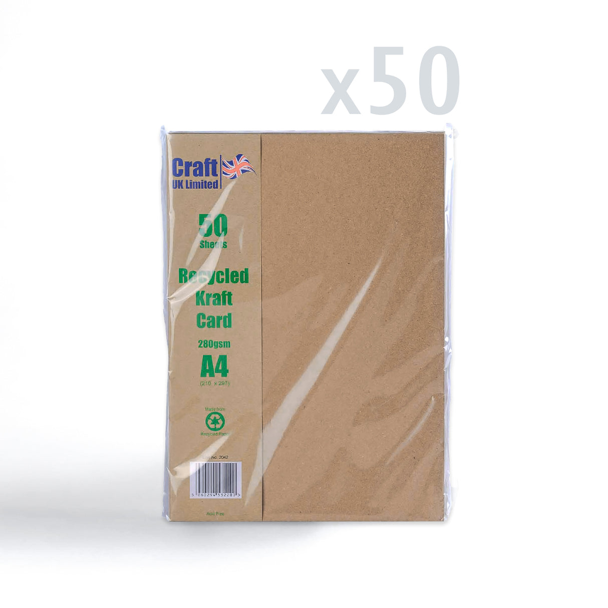 Kraftpapper kort 280 g/m² paket