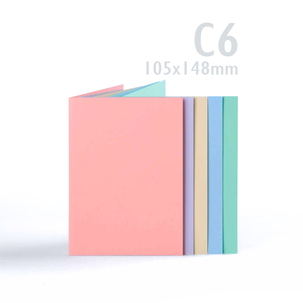 Blandade pastellkort 225 g/m² och kuvert 100 g/m²