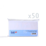 Släta vita kort 250 g/m² och kuvert 100 g/m² – paket