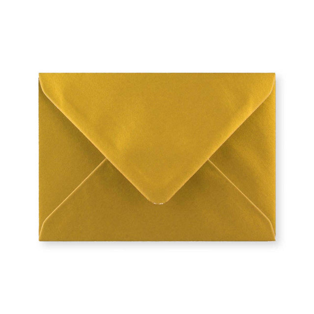 C6 Metallic Gold Gummed V-Flap Greetings Envelope (114 x 162mm)