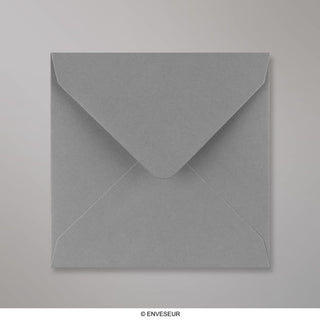 130x130 mm Gummerade kuvert i mörkgrått