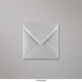116x116 mm Metalliskt kuvert i silver