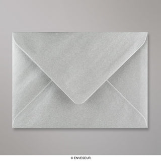 125x175 mm Metalliskt kuvert i silver