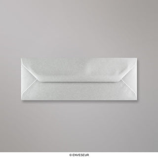 80x215 mm Metalliskt kuvert i silver