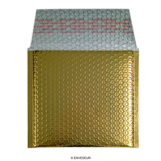 Glansig metallisk bubbelpåsa