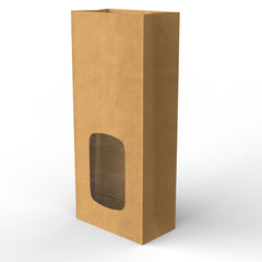 Paper Kraft Food Bags Manila 278 x 140 x 74 mm Window