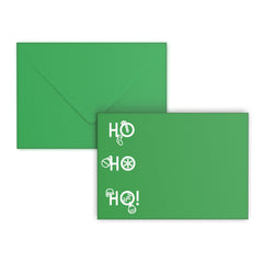 Christmas Envelopes HO HO HO Dark Green 162 x 229 mm (C5) Gummed