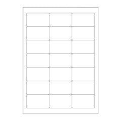 White Adhesive Labels White 63.50 x 38.10 mm (21 labels)