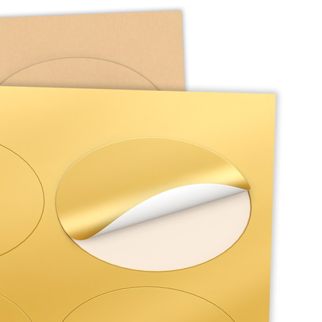 Ovala självhäftande etiketter