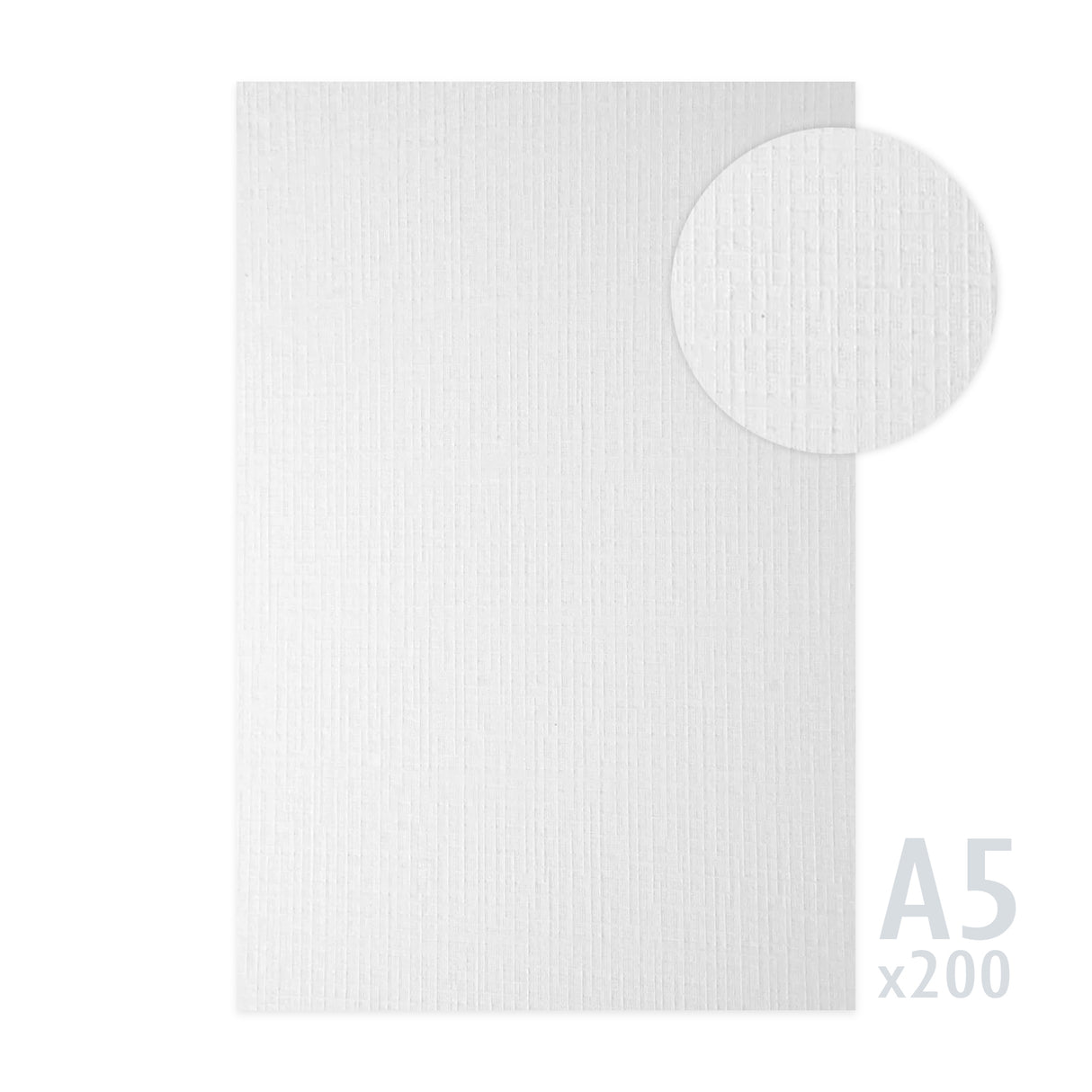 Vitt räfflat papper 185g/m²