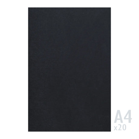 Svart papper 225g/m² - 20 A4 ark