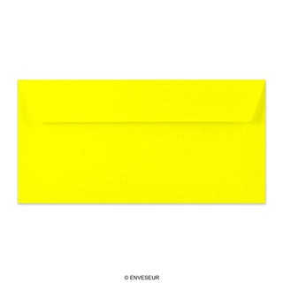110x220 mm (DL) Neongult kuvert