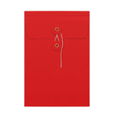 Kuvert med sträng och bricka och bälgsidor