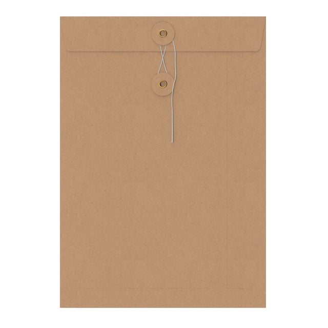 Coloured envelopes with string and washer closure Manila 324 x 229 mm (C4)