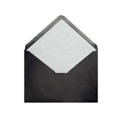 Paper Lined Envelopes Black + White Fancy Paper 114 x 162 mm (C6)