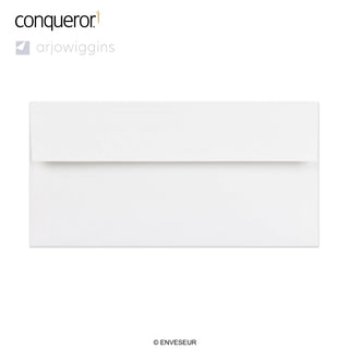 110x220 mm (DL) Briljant vitt Conqueror-kuvert